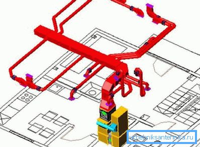 Modèle 3D du conduit fournissant de l'air chaud Modèle 3D du conduit fournissant de l'air chaud