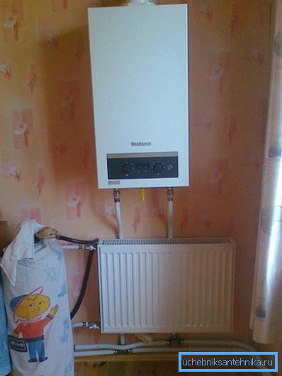 Chauffage au gaz autonome dans l'appartement. Chauffage au gaz autonome dans l'appartement.
