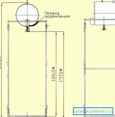 Dessins et dimensions - la douche dans le pays sera construite avec une qualité supérieure grâce à eux