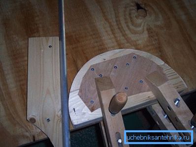 Dispositif en bois pour cintrer des profilés et des tubes ronds Dispositif en bois pour cintrer des profilés et des tubes ronds
