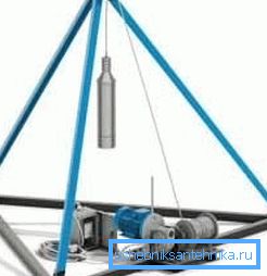 Pour l'eau, vous pouvez utiliser l'appareil pour percer avec la méthode du câble d'amortissement Pour l'eau, vous pouvez utiliser l'appareil pour percer avec la méthode du câble d'amortissement