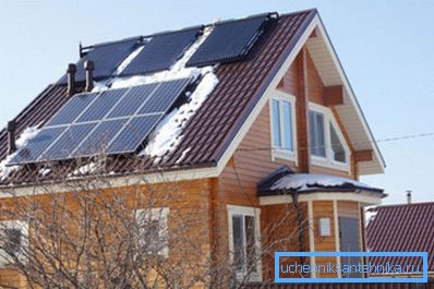 Maison avec capteurs solaires Maison avec capteurs solaires