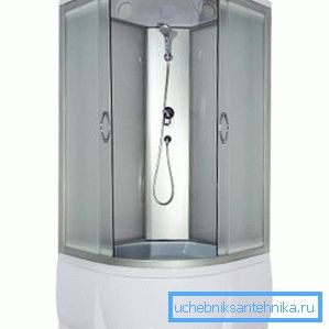 Douche mètre cube par mètre avec système de porte coulissante