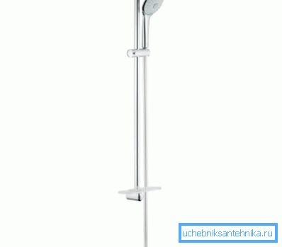 Tige de douche semi-fixe 675 mm - une solution intéressante et pratique avec une vaste gamme de réglages