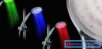 Pommes de douche lumineuses