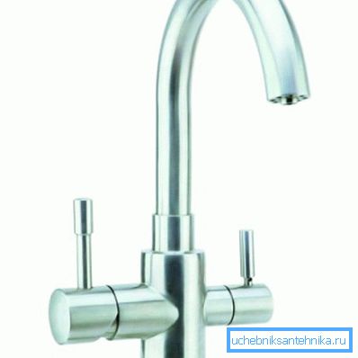 Double conduit d'eau dans un trou. Double conduit d'eau dans un trou.