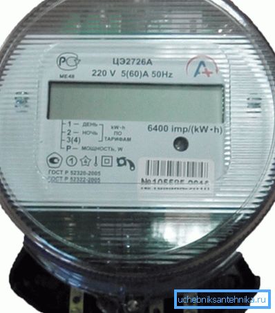Compteur électrique à deux tarifs.