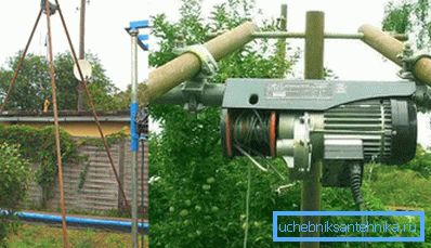 Treuil électrique pour le forage sur trépied. Treuil électrique pour le forage sur trépied.