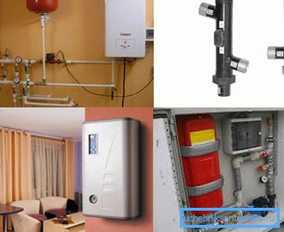 Chaudières électriques pour le chauffage de différents types