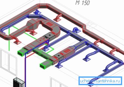 Croquis d'alimentation et d'échappement.