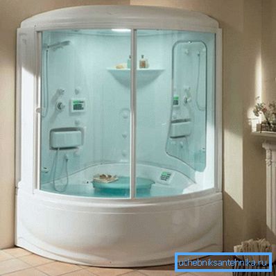 Photos de la douche éclairée