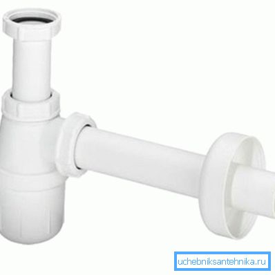 Photo d'un siphon en plastique standard. Photo d'un siphon en plastique standard.
