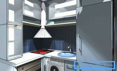 Lave-linge avant sous l'évier dans la cuisine Lave-linge avant sous l'évier dans la cuisine