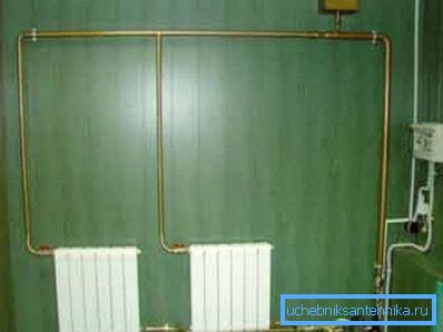 Système de chauffage fonctionnel d'une maison privée avec écoulement de fluide par gravité Système de chauffage fonctionnel d'une maison privée avec écoulement de fluide par gravité
