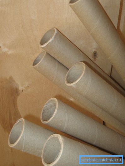 Tubes en carton linoléum