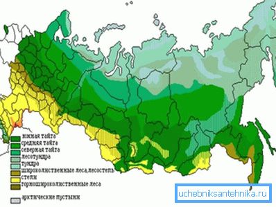 Zones climatiques de la Fédération de Russie.