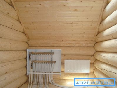 Installation de collecteur du système de chauffage dans une maison privée Installation de collecteur du système de chauffage dans une maison privée