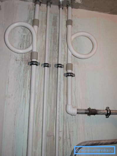Compensateurs en anneau pour les colonnes montantes d'eau chaude. Compensateurs en anneau pour les colonnes montantes d'eau chaude.