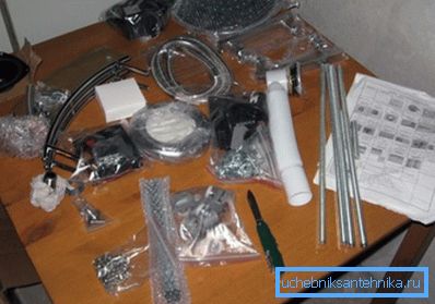 Kit pour l'installation de la douche d'usine Kit pour l'installation de la douche d'usine