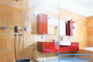 Le concept de design d'une salle de douche moderne.