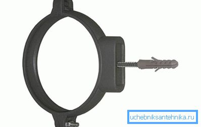 Pince de fixation en plastique pour tuyaux avec vis et cheville