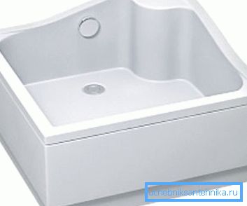 Receveur de douche haut carré 90x90 cm avec valve inférieure Receveur de douche haut carré 90x90 cm avec valve inférieure