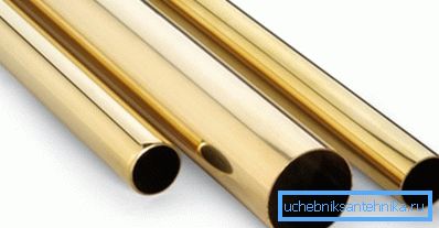 Les tubes en laiton et en cuivre ne sont pratiquement pas sujets à la corrosion
