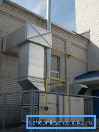Photo amateur d'une chaufferie séparée avec une station de ventilation et une cheminée Photo amateur d'une chaufferie séparée avec une station de ventilation et une cheminée