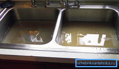 Photo amateur montrant que de tels problèmes peuvent entraîner une inondation de l'évier et leur débordement ainsi que toute la pièce Photo amateur montrant que de tels problèmes peuvent entraîner une inondation de l'évier et leur débordement ainsi que toute la pièce