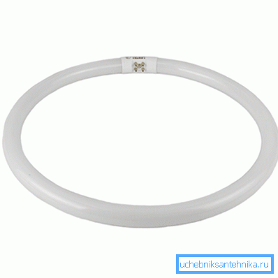 Lampe ronde fluorescente pour douche Lampe ronde fluorescente pour douche
