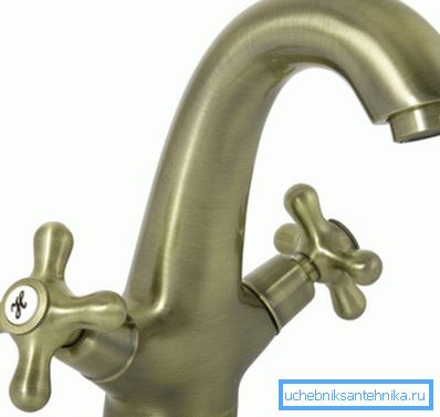Manzzaro Semper - mitigeur de lavabo - bronze antique Manzzaro Semper - mitigeur de lavabo - bronze antique