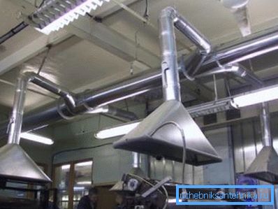 Ventilation locale par aspiration dans l'atelier Ventilation locale par aspiration dans l'atelier