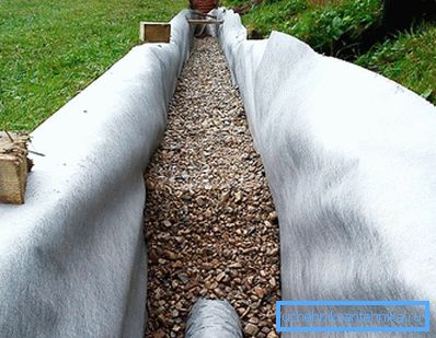 Installation d'un système de drainage avec des géotextiles Installation d'un système de drainage avec des géotextiles