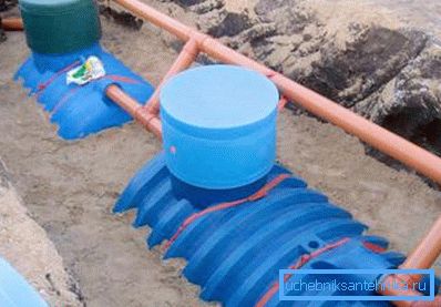 L'installation d'un puits en plastique est terminée, la trappe est installée.