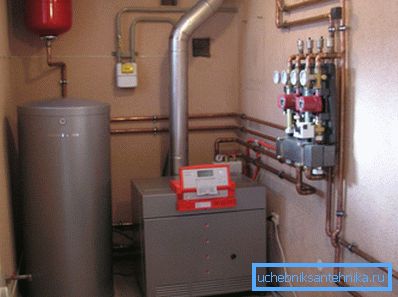 Équipement à gaz puissant monté au sol dans une chaufferie séparée Équipement à gaz puissant monté au sol dans une chaufferie séparée