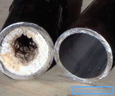 Sur cette photo, vous pouvez voir à quel point la section est parfois rétrécie en raison de divers types de dépôts.
