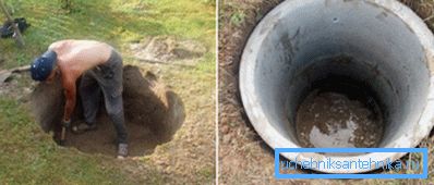 Sur la photo - les étapes de la construction du puits Sur la photo - les étapes de la construction du puits