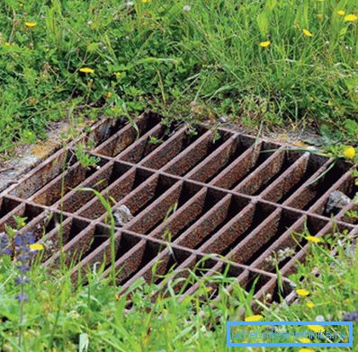 Sur la photo - zone de drainage de surface Sur la photo - zone de drainage de surface