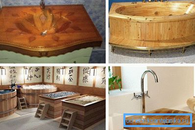 Sur la photo - types d'éviers en bois