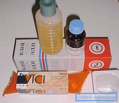 Sur la photo - colle époxy avec durcisseur. Sur la photo - colle époxy avec durcisseur.