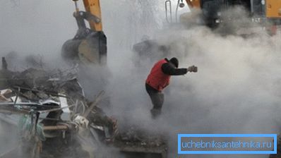 Sur la photo - une des raisons du chauffage au ralenti Sur la photo - une des raisons du chauffage au ralenti