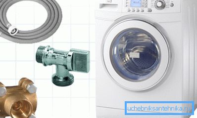 Sur la photo: avant de raccorder le lave-linge à l’alimentation en eau, vous devez acheter tout ce qui est nécessaire, il en va de même pour le système d’égout. Sur la photo: avant de raccorder le lave-linge à l’alimentation en eau, vous devez acheter tout ce qui est nécessaire, il en va de même pour le système d’égout.