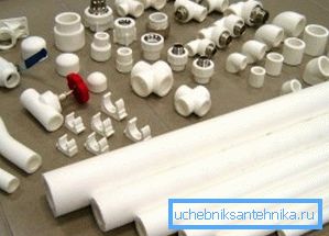 Sur la photo - tuyaux et raccords en plastique Sur la photo - tuyaux et raccords en plastique