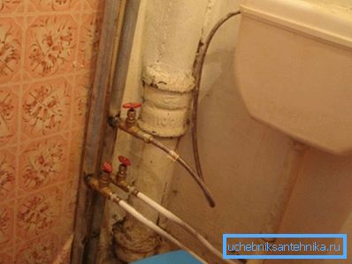 Sur la photo - alimentation en eau dans l'appartement. 15 mm est le diamètre le plus couramment utilisé. Sur la photo - alimentation en eau dans l'appartement. 15 mm est le diamètre le plus couramment utilisé.
