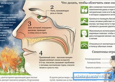 Sur la photo - symptômes d'intoxication au CO Sur la photo - symptômes d'intoxication au CO