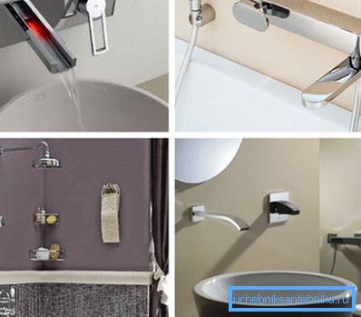 Sur la photo - options pour robinets intégrés pour éviers, douches et bains. Sur la photo - options pour robinets intégrés pour éviers, douches et bains.