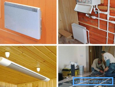 Sur la photo - types de chauffage électrique d'une maison privée Sur la photo - types de chauffage électrique d'une maison privée
