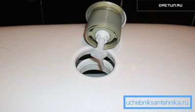 La photo ci-dessous montre comment ouvrir la cuvette des toilettes avec un bouton sans utiliser d'outils spéciaux.