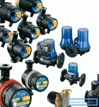 Les pompes pour le chauffage domestique sont disponibles dans une large gamme.