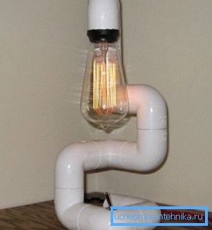 Option de lampe de table en PVC